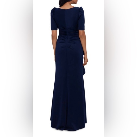 Xscape Ruched Back Gown - Picture 2 of 6